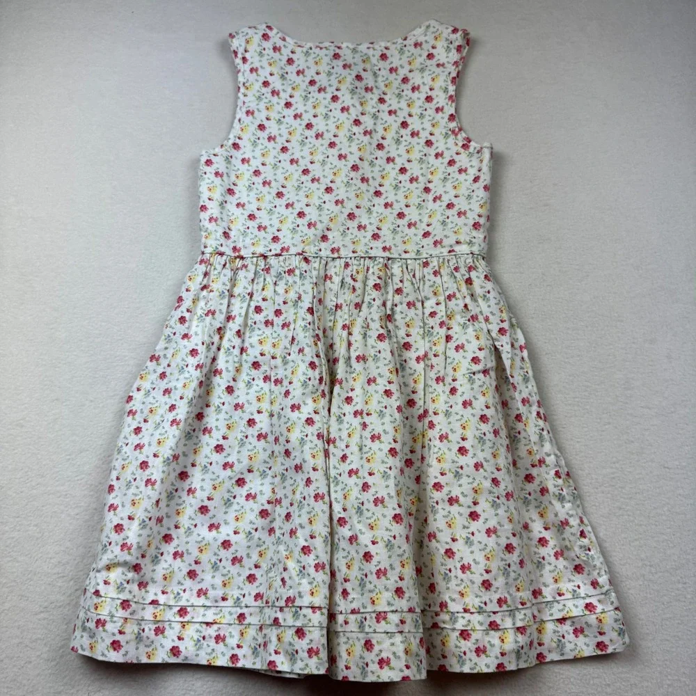 Polo Ralph Lauren Girls 6X Dress Floral Cotton Lined Sleeveless Cottage‎